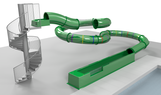 Glijbaan kaps zwemmen